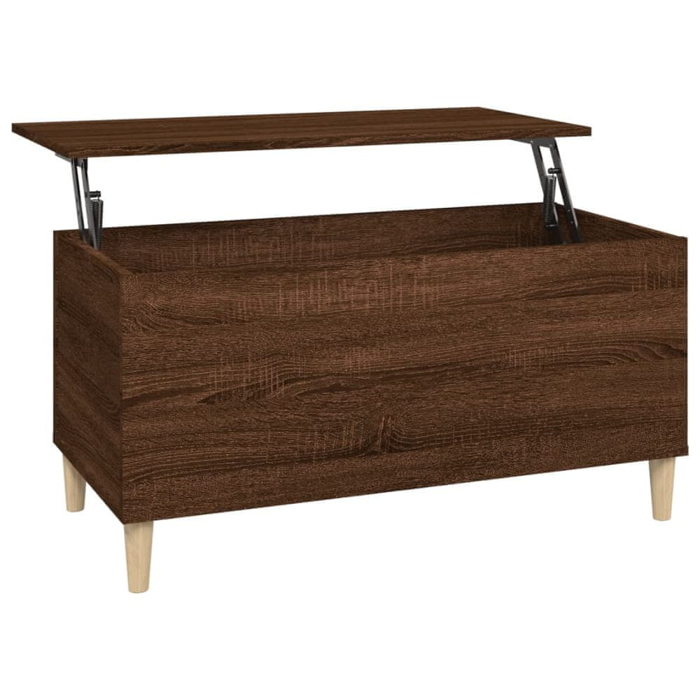 Vidaxl Konferenčný stolík hnedý dub 90x44,5x45 cm spracované drevo